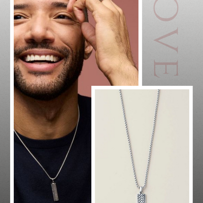 Men’s stainless steel braided pendant necklace - Thumbnail 3