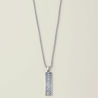 Men’s Stainless Steel Braided Pendant Necklace - Thumbnail 1