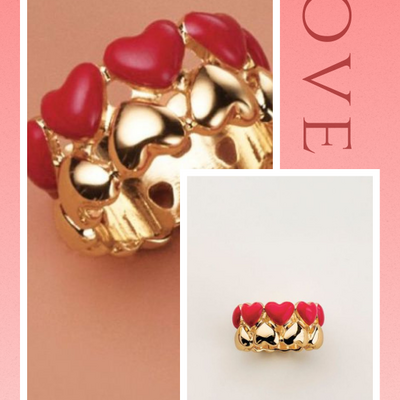 A heart of gold band ring