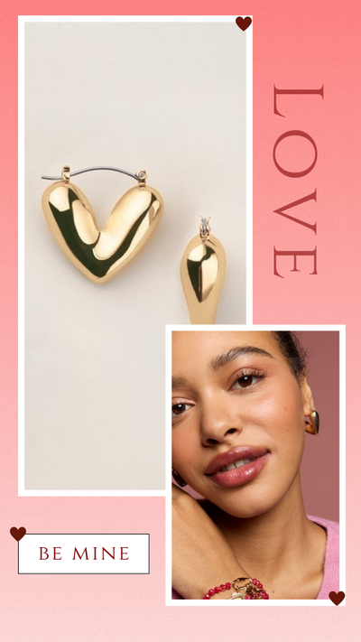 Modern Valentine Statement Earrings