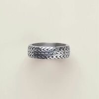 Men’s Stainless Steel Braided Band Ring - Thumbnail 2