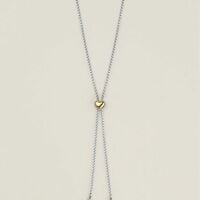 Stainless Steel My Heart Lariat Necklace - Thumbnail 1