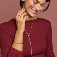 Stainless Steel My Heart Lariat Necklace - Thumbnail 2