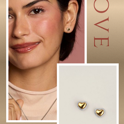 Stainless steel my heart earrings - Thumbnail 3