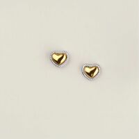 Stainless Steel My Heart Earrings - Thumbnail 1