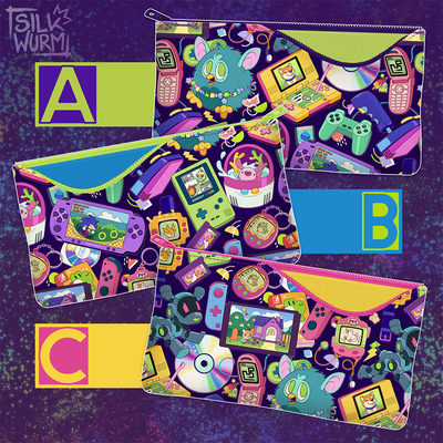 Neon nostalgia pencil case (dark)