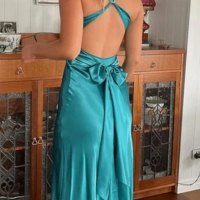 Simple A Line Cross Back Prom Dresses Evening Party Dress  - Thumbnail 2