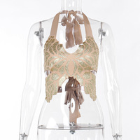 Butterfly foam print spaghetti strap tank top - Thumbnail 4