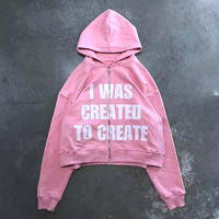 Free Shipping-I WAS CREATED TO CREATE ZIP HOODIE - Thumbnail 1