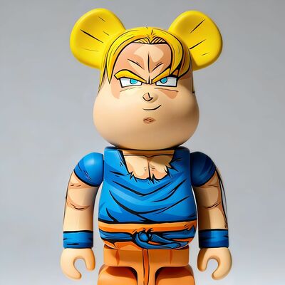 Custom Bearbrick 400% by Dhani Barragan "Goku SSJ" 
