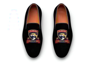 Crafted Leather Handmade Classic Black Velvet Loafers Dress Shoes