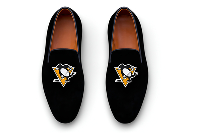 Crafted Leather Handmade Classic Black Velvet Loafers Dress Shoes