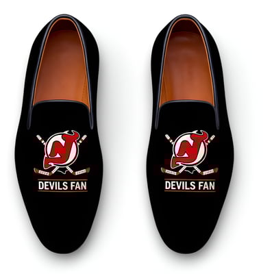 Crafted leather handmade classic black velvet loafers dress shoes