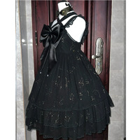Fashion Black Bow Sparkling bLace Dress - Thumbnail 2