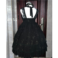 Fashion Black Bow Sparkling bLace Dress - Thumbnail 3