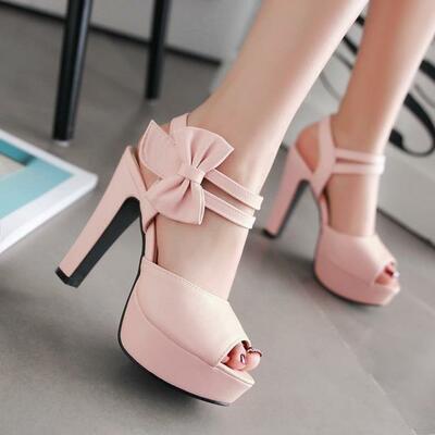 Fashion High Heels with Bow Party Shoes