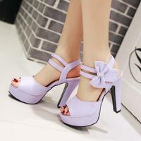 Fashion High Heels with Bow Party Shoes - Thumbnail 2