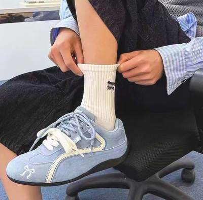 BABY BLUE CUTE BOW SNEAKERS