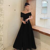 Fashion Velvet Long Dress - Thumbnail 1