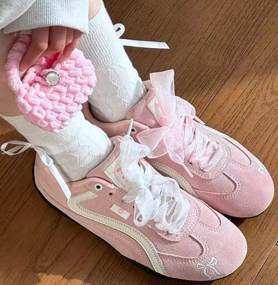 BABY PINK CUTE BOW SNEAKERS