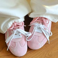 BABY PINK CUTE BOW SNEAKERS - Thumbnail 1