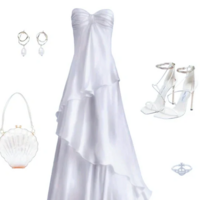 Sweetheart White Chiffon Long Prom Dresses - Thumbnail 1