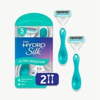 Schick® Hydro Silk® Ultra Sensitive 5-Blade Disposable Razor 2ct for Women - Thumbnail 3