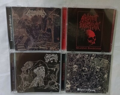 ABOMINABLOOD, ABHORRENT EXECRATION , PUTREFILTH, PURE MASSACRE Cds