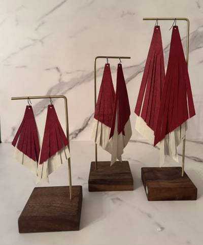 Imperfect Amira earrings - red & white