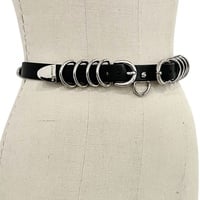 Uri Belt ( Black + Silver ) - Thumbnail 1