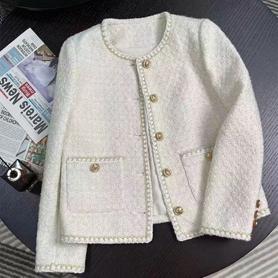 Korean fashion jacket round neck short coat
