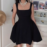 Off-the-shoulder red New Year's Eve elegant slip dress - Thumbnail 1