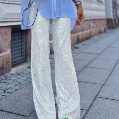 Women's sequin fashion slim casual pants