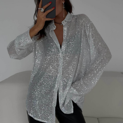 Long sleeved cardigan women's shirt