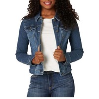 Women Short Denim Jacket - Thumbnail 4