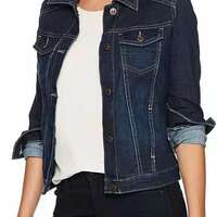 Women Short Denim Jacket - Thumbnail 1