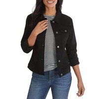 Women Short Denim Jacket - Thumbnail 6