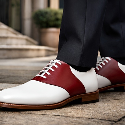 Crafted leather mens designer classic white leather rioja saddle golf dress shoes