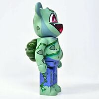 Custom Bearbrick 400% by Rebeca Khamlichi "Bulbasaur"  - Thumbnail 3