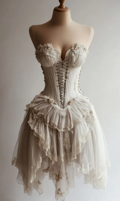 Vintage Retro Ivory Lace Short Party Dress Homecoming Dress