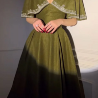 Elegant A Line Green Evening Dress Formal Prom Gowns - Thumbnail 1