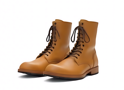 Crafted Leather Mens Designer Classic Genuine Leather Ankle High Military Boot