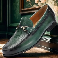 Men's slip-on top-layer cowhide loafers - Thumbnail 1