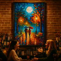 Moonlit Stroll - Romantic Rain Walk Under Autumn Glow - Thumbnail 2