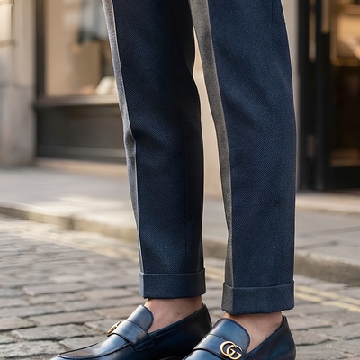 Crafted leather mens designer classic blue patina leather moccasin loafers dress shoes