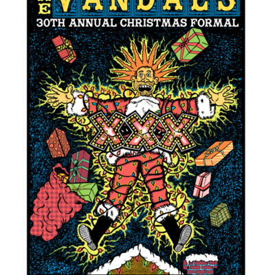 The vandals 30th annual christmas formal screen printed gig poster