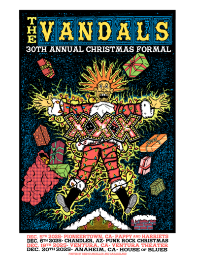 The Vandals 30th Annual Christmas Formal Screen Printed Gig Poster