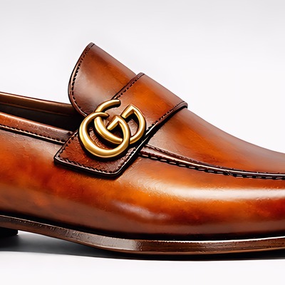 Crafted leather mens designer classic luxury brown shaded leather moccasin loafers dress shoes - Thumbnail 1