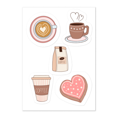 Coffee sticker sheet