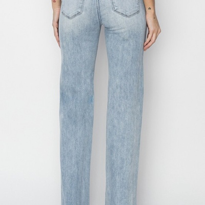Risen high rise straight jean
